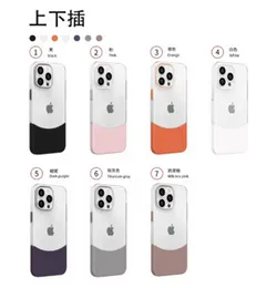 High Quality Transparent Separable Top and Bottom Phone Case for iPhone 11 to iPhone 16 Series