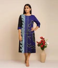 Blue with Black and Cyan Premium Batik SV 05