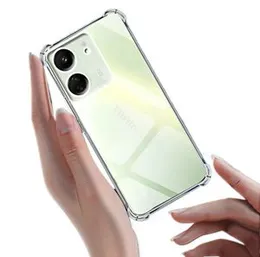 Transparent Phone Case for Xiaomi Redmi 13C Luxury Ultra Thin Soft TPU Silicon Gel Camera Protect Back Clera Cover 13 C