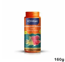Intan Growel Flowerhorn Pellets Small 160g (1.5mm Floating) Highly Nutritious Fish Food for All Types of Flowerhorn & Kamfa Fish Feed