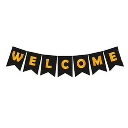 WELCOME Cardboard Party Gala Bunting Letter Banner Party Decorations