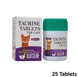 Taurine Tablets for Cats – Essential Taurine Supplement for Cats & Kittens (25 Tablets)