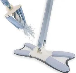 Self-Wringing Flat Floor Mop | 360 Degree Rotation Swivel Head | Super Absorbent | Easy to Install X Mop