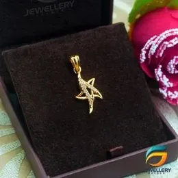 Gold Plated A Star Theme Pendant Fashion and Stylish Design For Ladies.