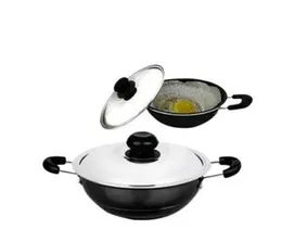 Non stick Hopper pan Brand zeemar with wooden spoon