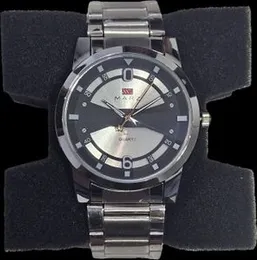 MARZ Men’s Quartz Analog Watch | White Dial | Stainless Steel Strap | Elegant Classic Wrist Watch for Men