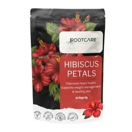 Rootcare Organics Hibiscus Flower Tea 50g - Naturally Sun dried | Used For Iced Tea Cocktails, Mocktail & Syrups | Improves Health Health, helps m