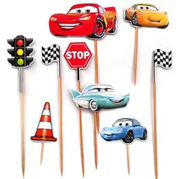 9Pcs Macqueen Cars Cake Toppers Cars Cup Cake Decoration Cake Topper