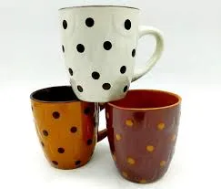Ceramic Polka Dot Coffee Mugs