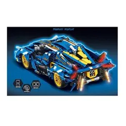 Kids Rc Racing Car Toy 2.4G 1: 14 Remote Control Building Block Car 700+PCS (0535)