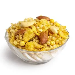 Delight Foods Roasted Poha Jowar Chiwda with Dry Fruits 300g | Healthy Diet Snack | Chivda in Olive Oil | Namkeen | No Preservatives | No Artificial C