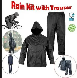 Premium Waterproof Raincoat and Pants Set - Adult Free Size Rainwear for All Activities