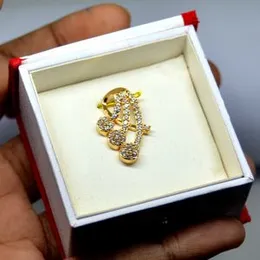 Gold Plated Rich Look Pendant With Stone For Ladies