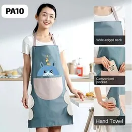 Waterproof Apron Kitchen With Hand Wipe Apron Water & Oil Resistance New A6