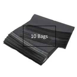 20x30 cm 8x12 inch black shipping flyer courier bag