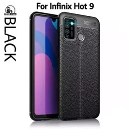 Infinix Hot 9 play Luxury leather Auto Focus back cover for Infinix Hot 9 play