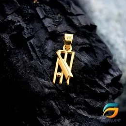 Gold Plated Pendant Stylish Cricket Wicket Shape Rich Look For Men