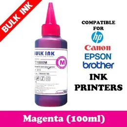Printer Refill Ink Epson L130 ink Lexmark Ink Dye CISS ink Magenta Color 100ML For Epson ,Canon , HP, Brother Cartridge refill ink universal refill in