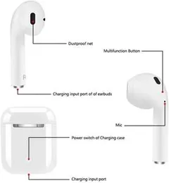 TWS i12 Wireless Earbuds with Charging Case – Bluetooth 5.0, Auto Pairing, Touch Controls, Siri Activation – Compatible with All Smartphones