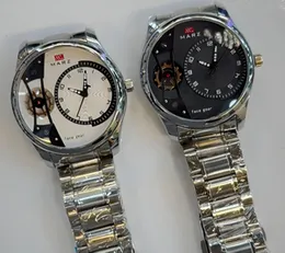 Marz ,guilloche pattern ,luxury Steel Mechanical Watch for Men