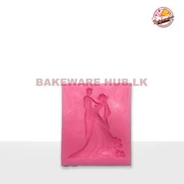 Wedding Couple Silicone Mould – A-142 | 9cm | Romantic Fondant Tray | Flexible & Reusable