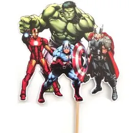 Big Cake Toppers Avengers Cup Cake Decoration Super hero Iron man Cake Top