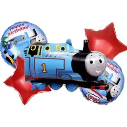 5pcs Foil Thomas Train Foil Balloon birthday Decoration