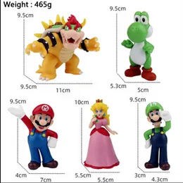 6 Pcs Super Mario Bros PVC Action Figure Toy Set