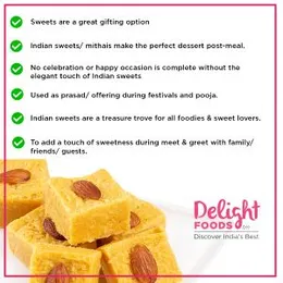 Delight Foods Special Patisa Desi Ghee (350g) | Indian Sweet | Mithai | Dessert | Sweet Gift FROM INDIA (SAM)