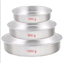 3Pcs Round Shape Aluminum Cake Mould Set