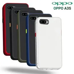Gingle Jingle Series OPPO A3s Anti-Knock Armor Protective Cover Translucent Matte Hard Phone Case