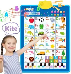 Learning Chart - Electronic Interactive Alphabet Wall Chart, Talking ABC & 123, English Songs & Piano Poster - Educational Montessori Toy for Toddler,