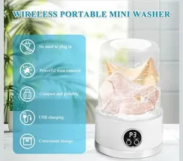 Rechargeable 1500mAh Cordless Mini Washing Machines, 1L Underwear Washing Machine,