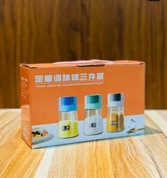 3PCS Metering Salt Shaker for Kitchen Salt and Pepper Dispenser Bottles Seasoning Jars