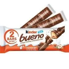 Kinder Bueno Milk Chocolate and Hazelnut Cream Candy 2 Bar, x 5ps