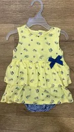 Baby Girls' Floral Bee Sunsuit