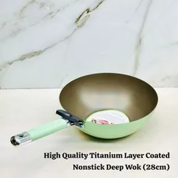 Nonstick Wok | Titanium Layer Coated Nonstick Deep Wok (28cm)