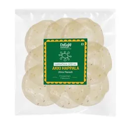 Delight Foods Karnataka Special Papads & Fried Accompaniments (Akki Happala (Rice Flour Papad) 400g) FROM INDIA(SAM)