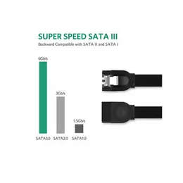 Ugreen 0.5m SATA 3.0 Data Cable – Black (30796)