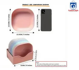 Square BPA Free Plastic Serving Plates – 10pcs Set for Snacks, Salads & Meals