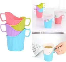 Reusable 10PCS Pack Paper Cup Holders Anti-Scald Plastic Insulated Cup Covers, Heat-Resistant Drink Holder for Coffee Bar, Office, Parties & Daily Use