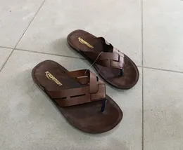 Men Pu 2-Strap Slippers