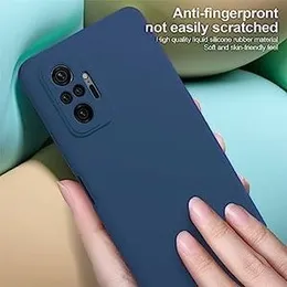 Redmi Note 10 pro soft matte liquid silicone Case Back Cover for Redmi Note 10 pro - Blue