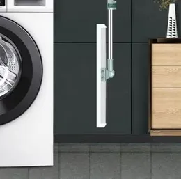 180˚ Rotating Silicone Mop Broom Sweeping Brush Glass Scraper Mirror Cleaning Washing Wiper