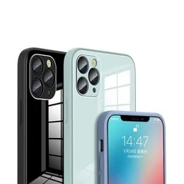 iPhone 11 Mirror Glass Case – Liquid Silicone Candy Back Cover | Luxury Finish | Shockproof & Stylish