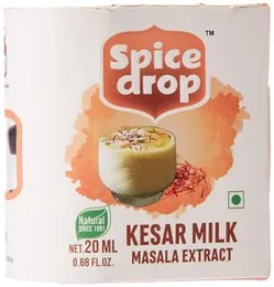 Spice Drop Kesar Milk Masala Extract | Authentic Kashmiri Kesar, Almonds, Cardamom, Pistachio & Nutmeg | Latte, Beverages, Indian Sweets , Dessert