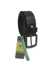 Giorgio Armani Men’s Black Genuine Leather Belt – Luxury Premium Designer Waist Belt | Stylish Classic Black Leather, Durable Long-Lasting Men’s Fashi