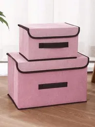 fabric storage box 2pcs (36*24*24, 25*19*16)