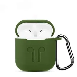 Airpods Case Cover Soft Silicone Protective Case Cover with Keychain For Apple Airpods 1,Airpods 2