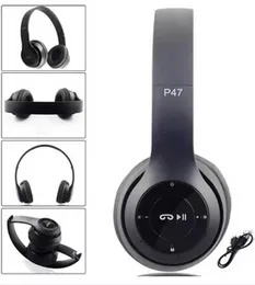 P47 5.0+ EDR Wireless Rechargeable Bluetooth Over-Ear Headphones Foldable Headset with Mic